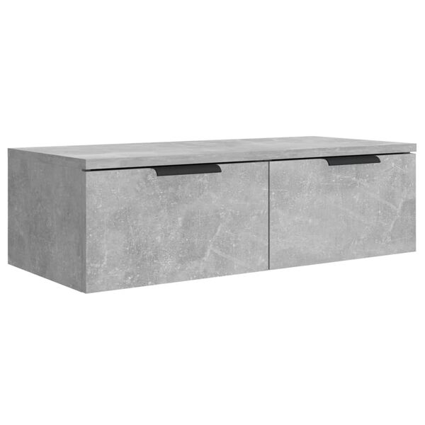 vidaXL Armadietto a Muro Grigio Cemento 68x30x20 cm Legno Multistrato