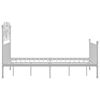 vidaXL Giroletto Bianco in Metallo 120x200 cm