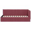 vidaXL Cornice del letto ad angolo Rosso Vino 100 cm x 200 cm Velluto