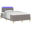 vidaXL Letto a Sorgente LED con materasso Talpa 120 x 190 cm Tessuto