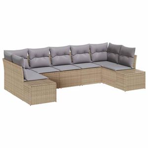 vidaXL Set Divano da Giardino 7 pz 7-Numero di posti