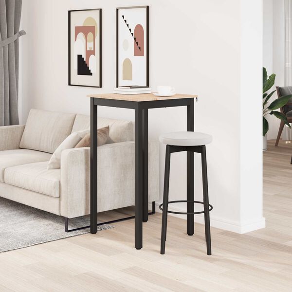 vidaXL Tavolo da bar Naturale 60 x 60 x 105 cm Pino massello