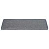 vidaXL Tappetini per scale 15 pz 65x21x4 cm Grigio chiaro e blu con bordo rettangolare