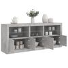 vidaXL Credenza con Luci LED Grigio Cemento 162x37x67 cm