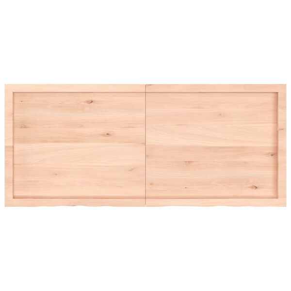 vidaXL Piano Bagno 140x60x(2-4) cm in Legno Massello Non Trattato