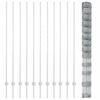 vidaXL Recinzione con Posto Argento 1,5 x 25 m Acciaio