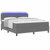 vidaXL Letto a Sorgente LED Grigio chiaro e bianco 180 x 200 cm