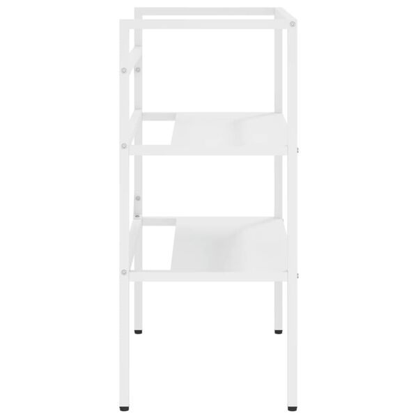 vidaXL Struttura per Lavabo da Bagno Bianca 59x38x83 cm in Ferro