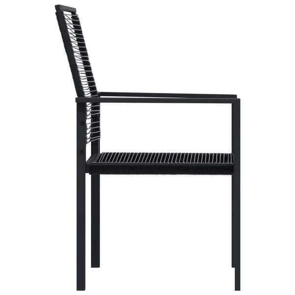 vidaXL Sedie da Giardino 2 pz in Rattan PVC Nero