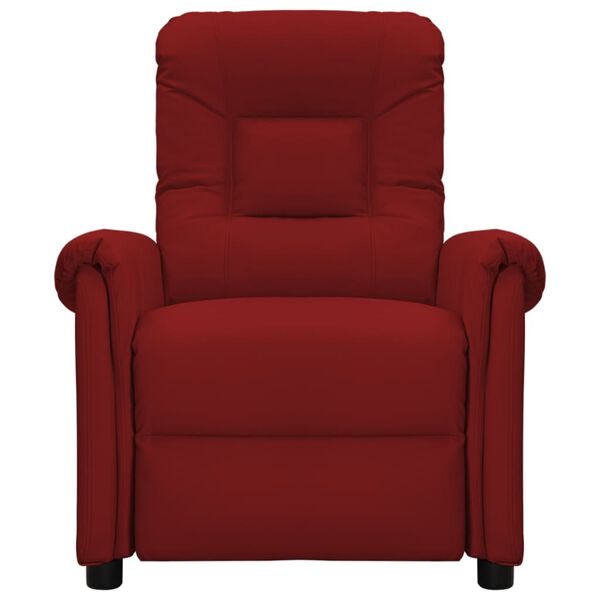 vidaXL Poltrona Massaggio Elettrica Rosso Vino Similpelle