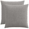 vidaXL Federa 2 pcs HEERLEN Grigio Chiaro 60 x 60 cm corduroy