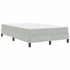 vidaXL Letto a molle con materasso Grigio chiaro 120 x 190 cm Tessuto