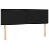 vidaXL Testiera Nera 144x5x78/88 cm in Tessuto