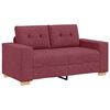 vidaXL Divano Divanetto Rosso Vino 160x77x82 cm in Tessuto