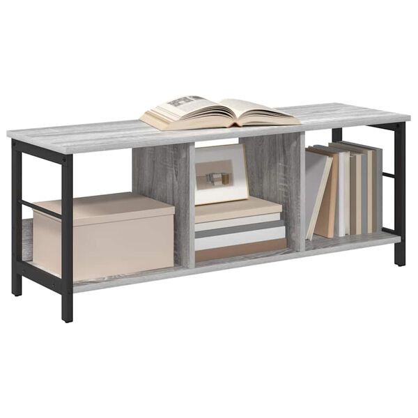 vidaXL Libreria Grigio Sonoma 102 x 32 x 40,5 cm Legno multistrato
