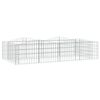vidaXL Gabbione ad Arco con Letto Rialzato 200x100x50 cm Ferro Zincato