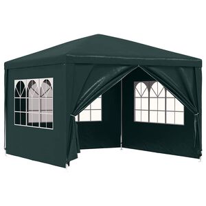 vidaXL Tenda per Feste 3x3 m Verde