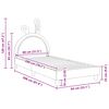 vidaXL Struttura letto bambini con testata Rosa 80 x 200 cm PU