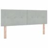 vidaXL Testiera Grigio chiaro 160 cm Velluto
