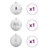 vidaXL Set di Palle di Natale 3 pcs Argento Plastica