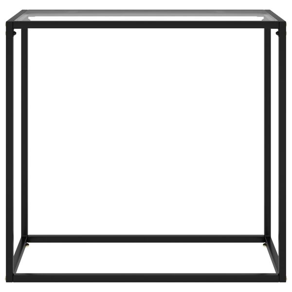 vidaXL Tavolo Consolle Trasparente 80x35x75 cm in Vetro Temperato