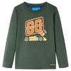 vidaXL Maglietta da Bambino a Maniche Lunghe Verde Scuro 92