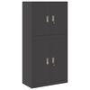 vidaXL Armadio 2 pz Nero 80 x 40 x 160 cm Acciaio Bloccabile