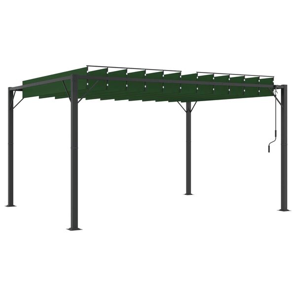 vidaXL Gazebo con tetto ventilato Verde 3 x 4 x 2,14 m