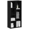 vidaXL Libreria Rovere Nero 50x25x104 cm in Legno Multistrato