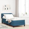 vidaXL Letto a molle con materasso Blu scuro 100 x 200 cm Velluto