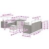 vidaXL Set Divano da Giardino 8 pcs Grigio polyrattan