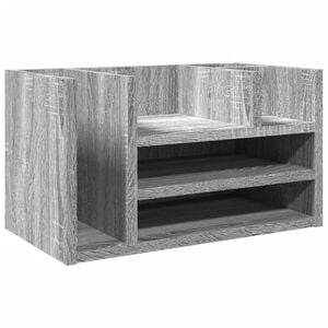 vidaXL Organizer Scrivania Grigio Sonoma 44,5x24x25 Legno Multistrato