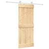 vidaXL Porta scorrevole 80 x 210 cm Naturale e Bianco