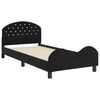 vidaXL Struttura letto bambini con testata Nero 90 x 200 cm Velluto