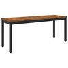vidaXL Panchina da giardino 108,5 x 35 x 45 cm Naturale e Nero