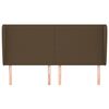 vidaXL Testiera ad Orecchio Marrone Scuro 183x23x118/128 cm in Tessuto