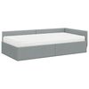 vidaXL Struttura Letto Angolare con Materasso 2 pcs Grigio chiaro