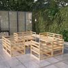 vidaXL Set Divani da Giardino 9 pz con Cuscini Legno Massello di Pino