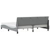 vidaXL Letto con Materasso Hanko Grigio Chiaro 200x200 cm in Tessuto