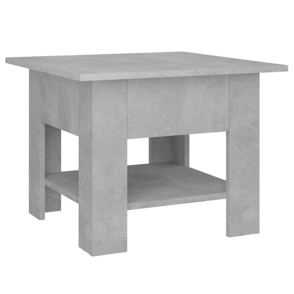 vidaXL Tavolino da Salotto Grigio Cemento 55x55x42 cm in Truciolato