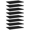 vidaXL Ripiani per Libreria 8pz Neri 60x40x1,5cm in Legno Multistrato