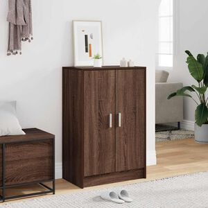 vidaXL Scarpiera Rovere Marrone 60x35x92 cm in Legno Multistrato