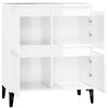 vidaXL Credenza Bianco Lucido 60x35x70 cm in Legno Multistrato