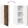 vidaXL Mobile da cucina con porta 2 pcs Legno vecchio 30 x 31 x 80 cm