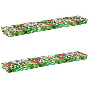 vidaXL Set di Cuscini per Pallet Floreale 2 pcs Giungla Tropicale
