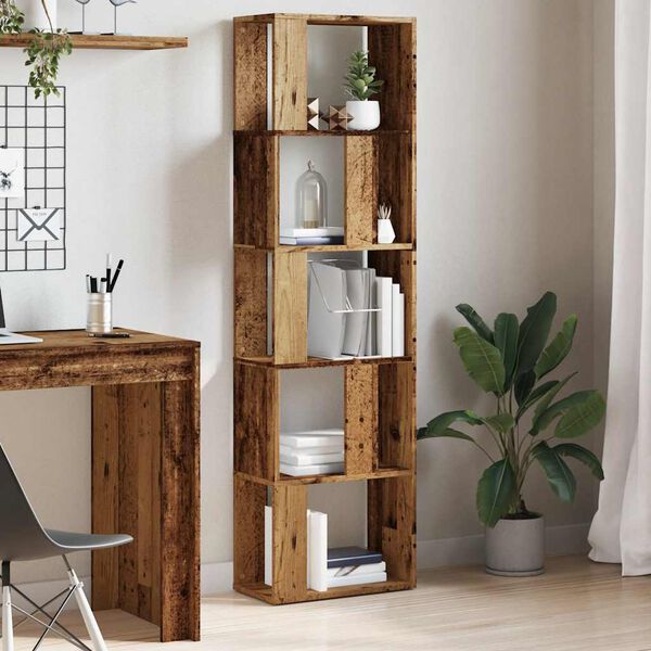 vidaXL Libreria Legno Antico 45x24x159 cm in Legno Multistrato