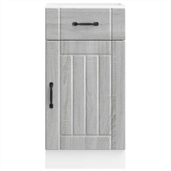 vidaXL Base da Cucina Lucca Grigio Sonoma in Legno Multistrato