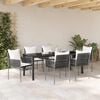 vidaXL Set da Pranzo per Giardino 7 pcs Marrone e Nero Rattan in PE