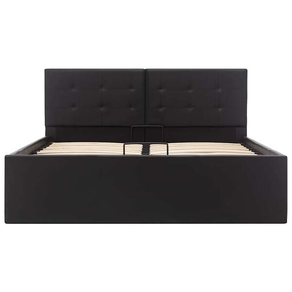 vidaXL Giroletto con Contenitore Idraulico Nero Similpelle 120x200cm