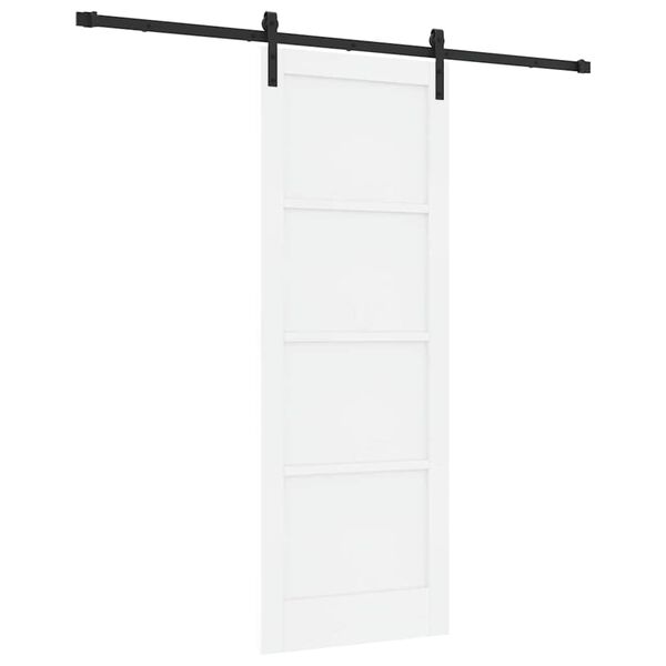 vidaXL Porta scorrevole Bianco 78 x 211 cm Pino massello